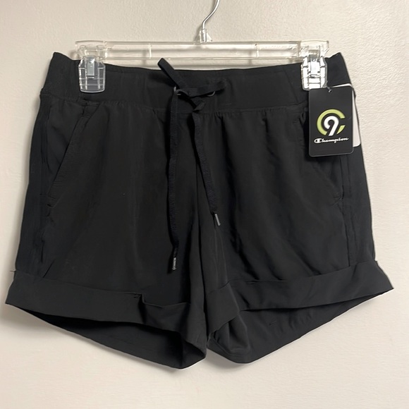 Black Champion C9 shorts with Duo Dry+ wicking technology. Stretch with pockets. - Picture 1 of 2